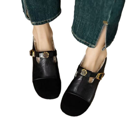 Damen Mokassins Elegant Schnallen Weich