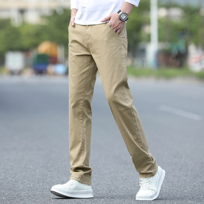 Herren Chinos Slim Fit Elastisch Mit Stretch