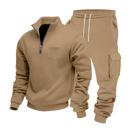 Herren Sportanzug Modern Sportlich Grau