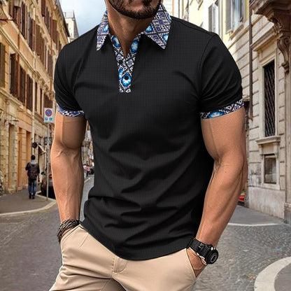 Herren Polohemd Karomuster Modern Stylisch