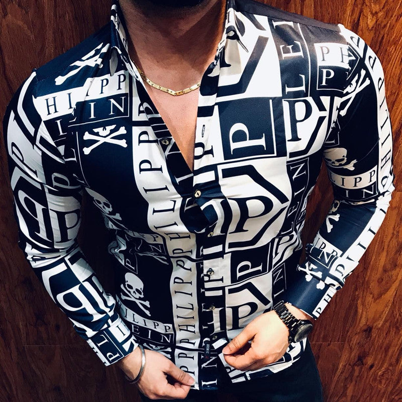 Herren Hemd mit Tierdruck Modern Elegant Berlin Style