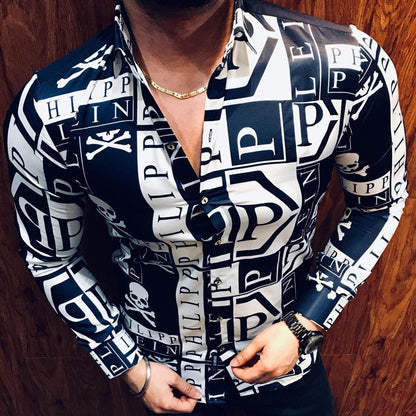 Herren Hemd mit Tierdruck Modern Elegant Berlin Style