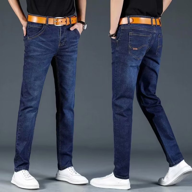 Herren Slim Fit Jeans Modern mit Elastischem Bund
