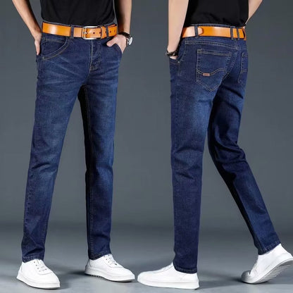 Herren Slim Fit Jeans Modern mit Elastischem Bund