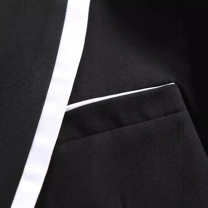 Herren Anzug Elegant mit Kontrastrevers Modern Slimfit