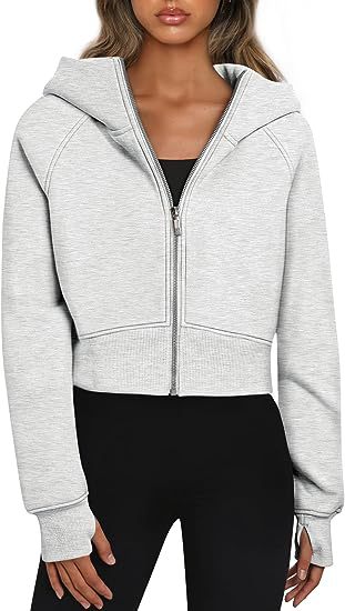 Kapuzenjacke Damen Kurz Reißverschluss Modern