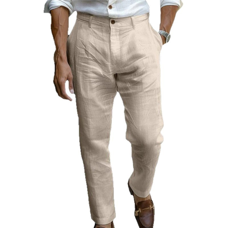 Herren Chino-Hose Slim Fit Elegant Schwarz