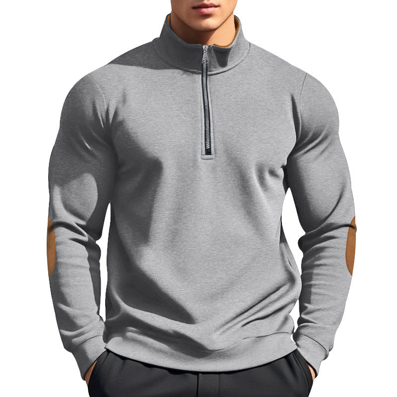 Herren Pullover Funktional Reißverschluss Kragen Hoch - BerlinGlamour