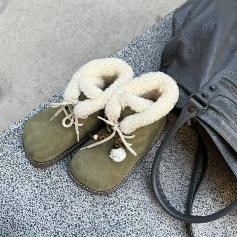 Damen Winterboots Weiche Kunstfellstiefel Warm