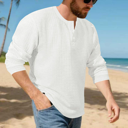 Herren Langarmshirt Modern Strukturiert Berlin Stil