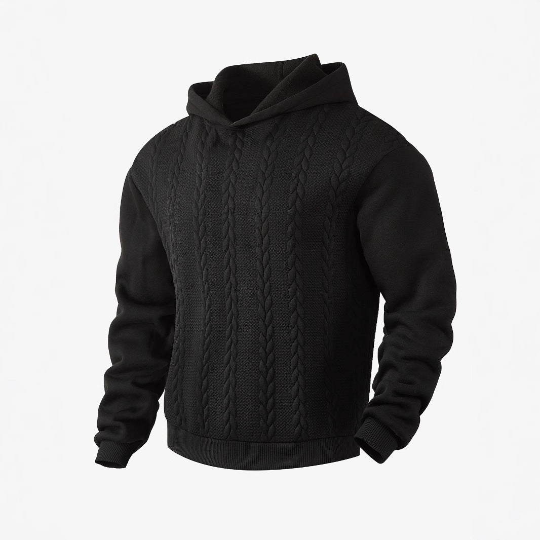 Herren Kapuzensweater Strukturstrick Modern Urban