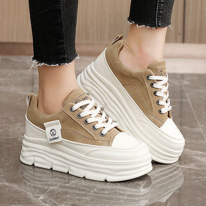 Damen Sneaker High Top Bequem Chunky