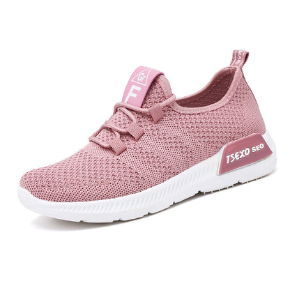Damen Sneaker Leicht Atmungsaktiv Mesh Weiß