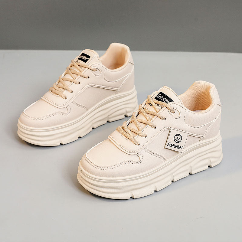 Damen Sneaker Chunky Bequem Dämpfend Weiß