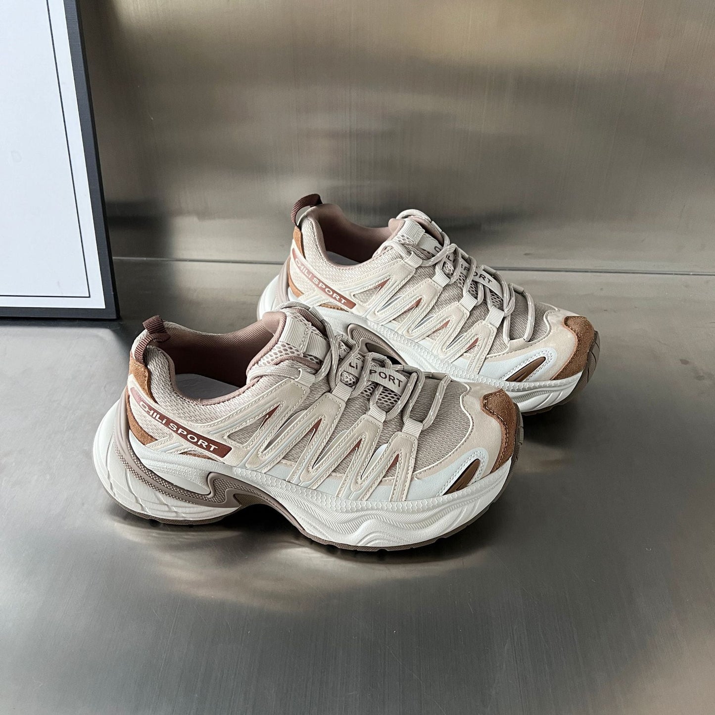 Damen Sneaker Sportlich Atmungsaktiv Mit Fußbett