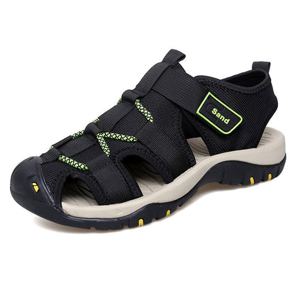 Herren Sandalen Bequem Klettverschluss Rutschfest Sommer