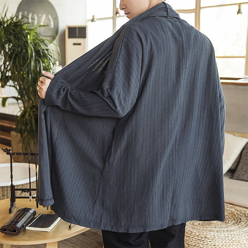 Herren Kimono-Jacke Lässig Elegant Weich