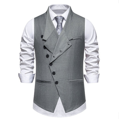 Herren Anzugweste Elegant Asymmetrisch Modern Schnitt
