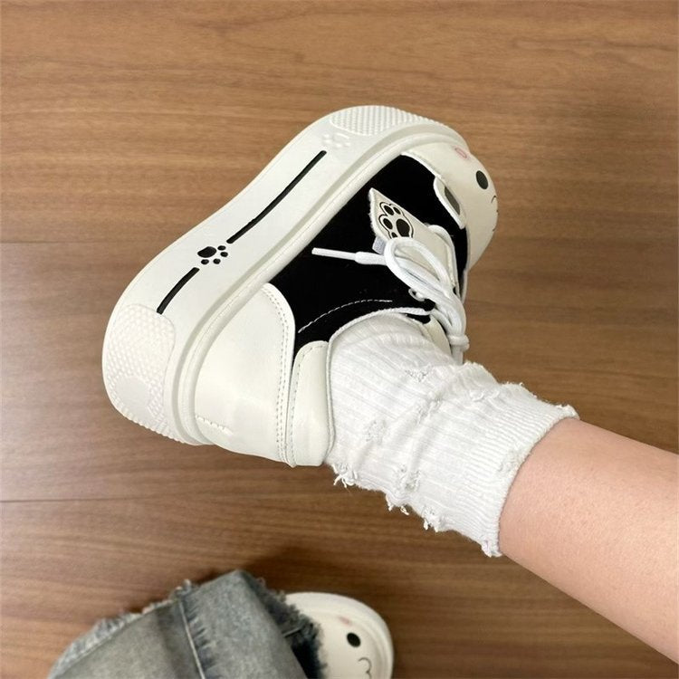 Damen Sneaker Plattform Tiermotiv Bequem - BerlinGlamour