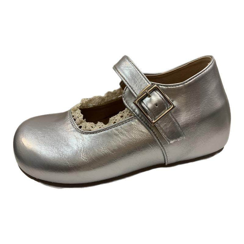Elegante Damen Schuhe mit Schnalle Spitze und Dekoration