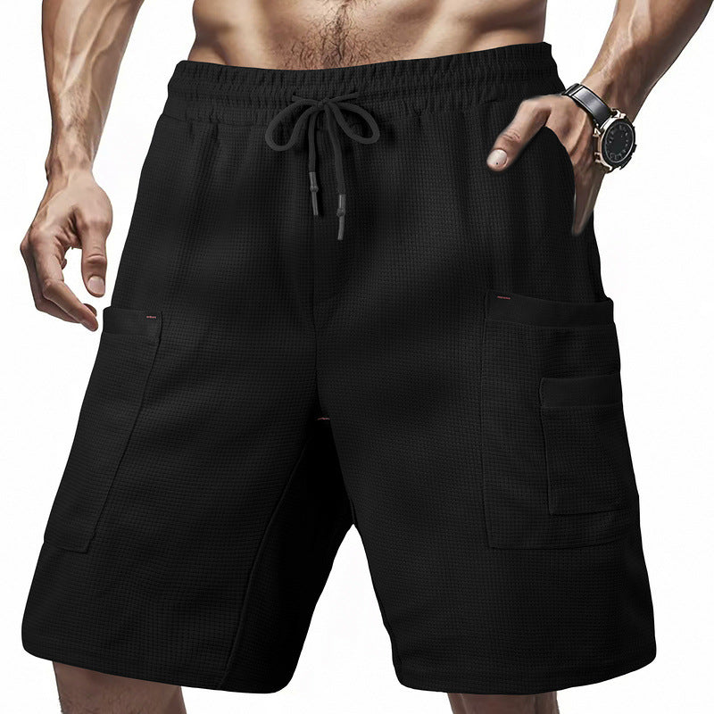 Herren Cargo-Shorts Bequem Mit Taschen Verstellbar