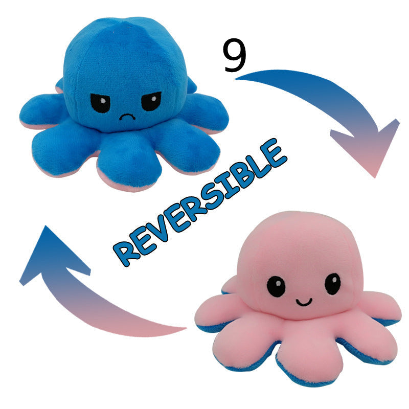 Reversibler Plüsch Octopus Kuscheltier Einzigartig