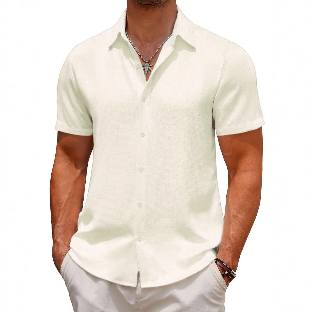 Herren Kurzarmhemd Modern Slim Fit Elegantes Design