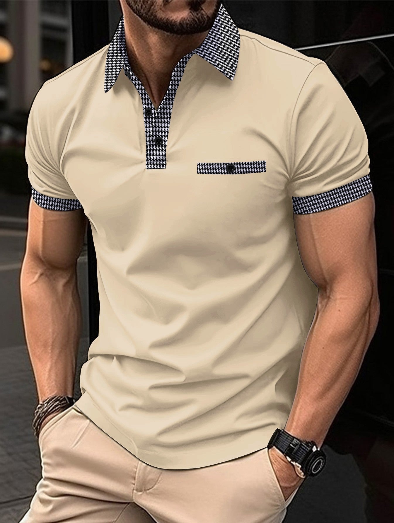 Herren Poloshirt Modern Slim Fit mit Kragen und Style