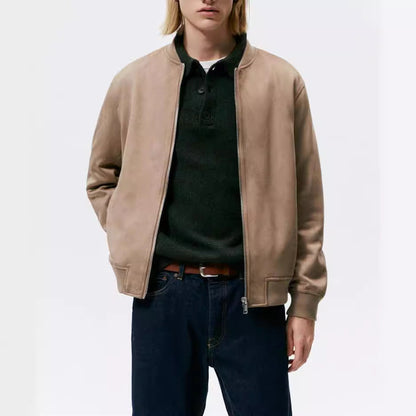 Herren Sweatjacke Elegantes Design Rundhals mit Taschen - BerlinGlamour
