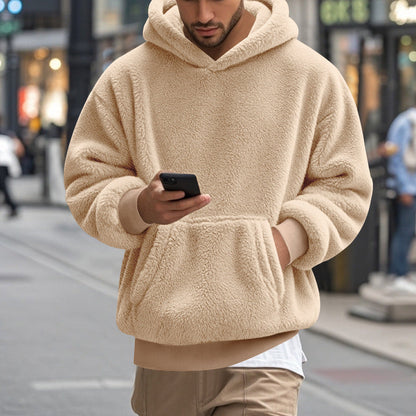 Großer Fleece-Hoodie Herren Übergroß Kängurutasche