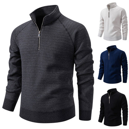 Herren Pulli Modern Raglan Ärmel Reißverschluss - BerlinGlamour