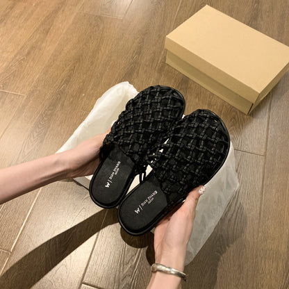 Damen Pantoletten Offen Schnitte Sommermode