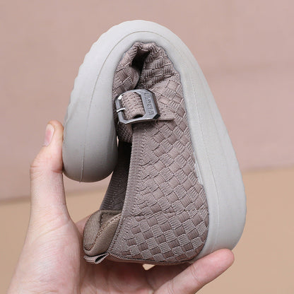 Damen Freizeitschuhe Bequem Atmungsaktiv Verstellbar