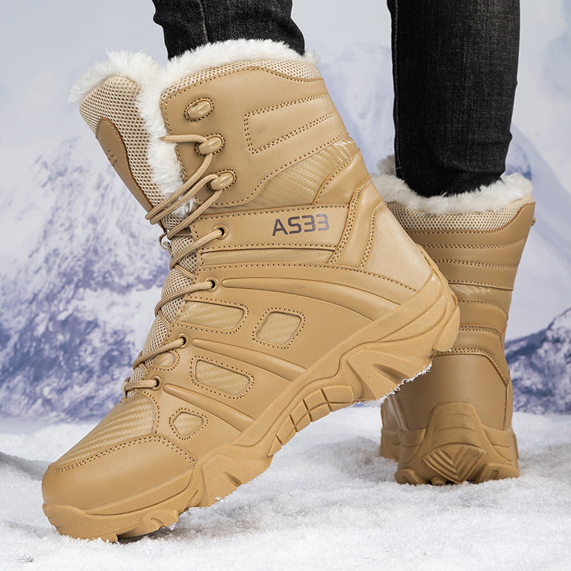 Herren Winterstiefel Isoliert Rutschfest Schwarz - BerlinGlamour