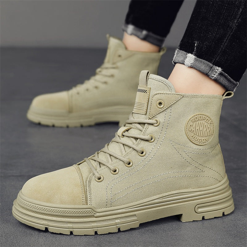 Damen Sneaker Hoch Hochwertig Robust Canvas Rutschfest