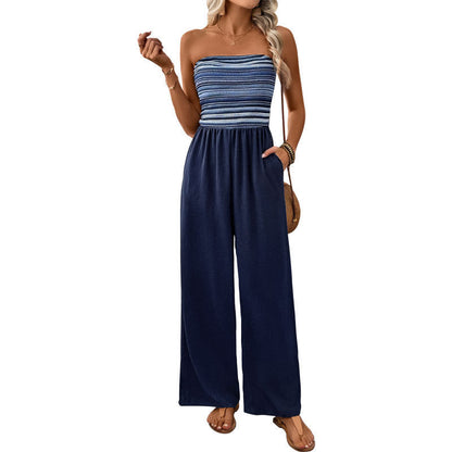 Damen Jumpsuit Elegant Weites Bein Sommer