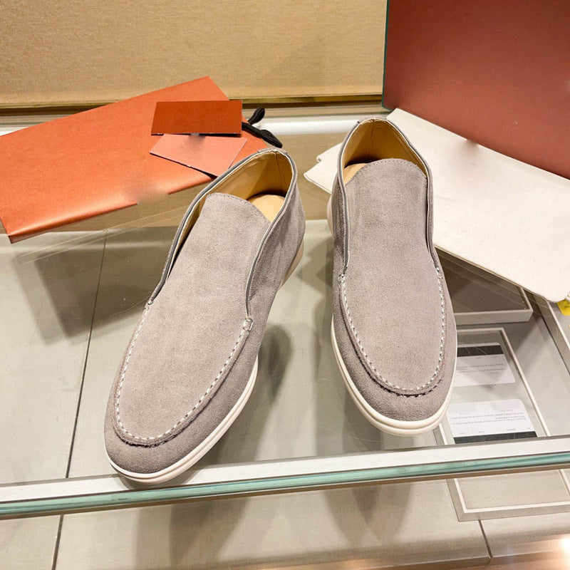 Damen Mokassins aus Wildleder Bequem Slip-On Schuhe
