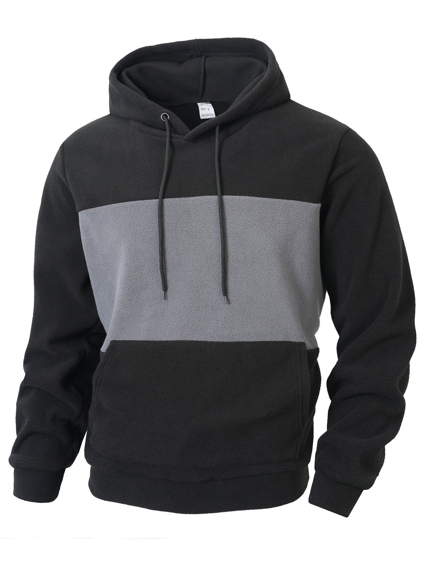 Herren Kapuzenpullover Fleece mit Farbstreifen Modern Sportlich