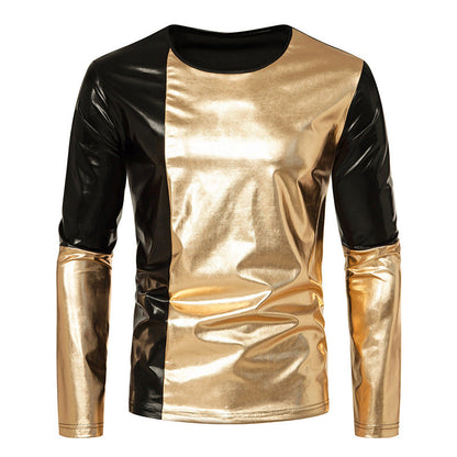 Herren T-Shirt Langarm Glänzend Berlin Style