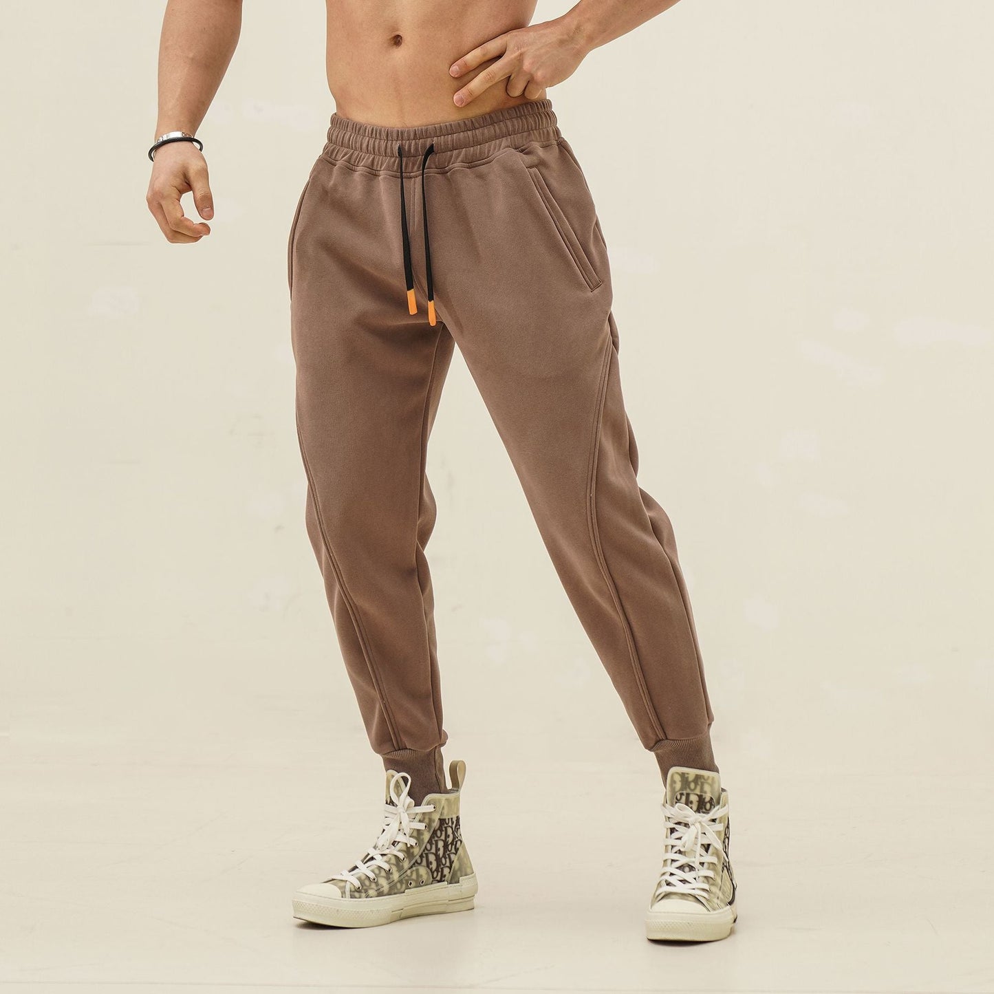 Sportliche Herren Joggerhose Bequem Grau