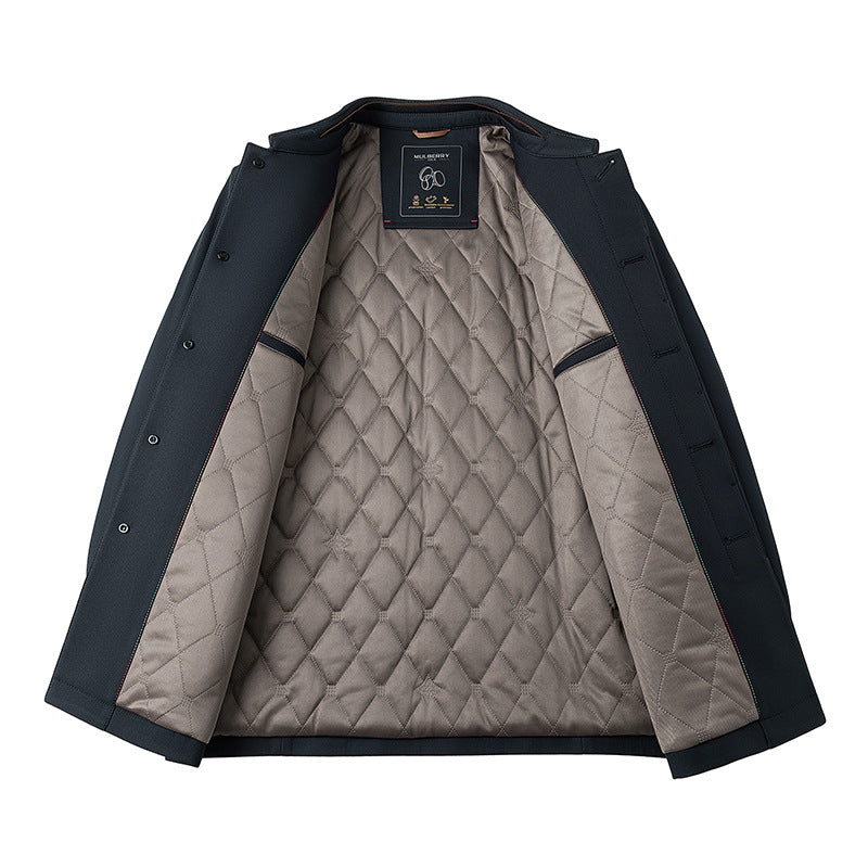 Herren Regenjacke Wasserdicht mit Innen-Taschen Modern