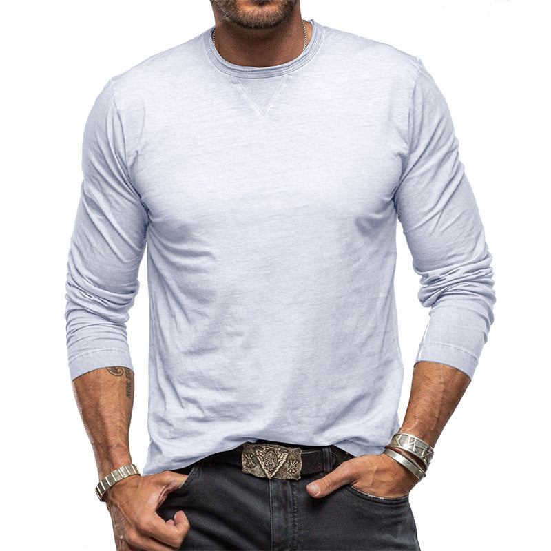 Herren Langarmshirt Sportlich Rundhals Modern