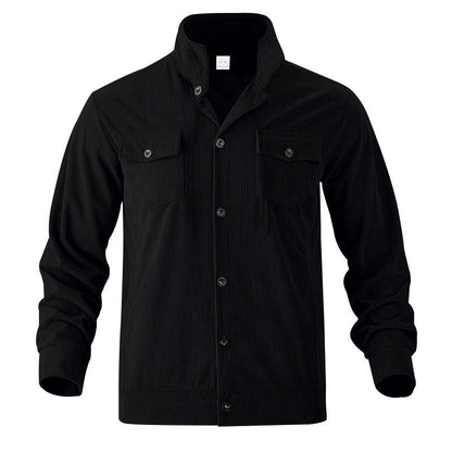Herren Kordjacke Lässig mit Brusttaschen Modern