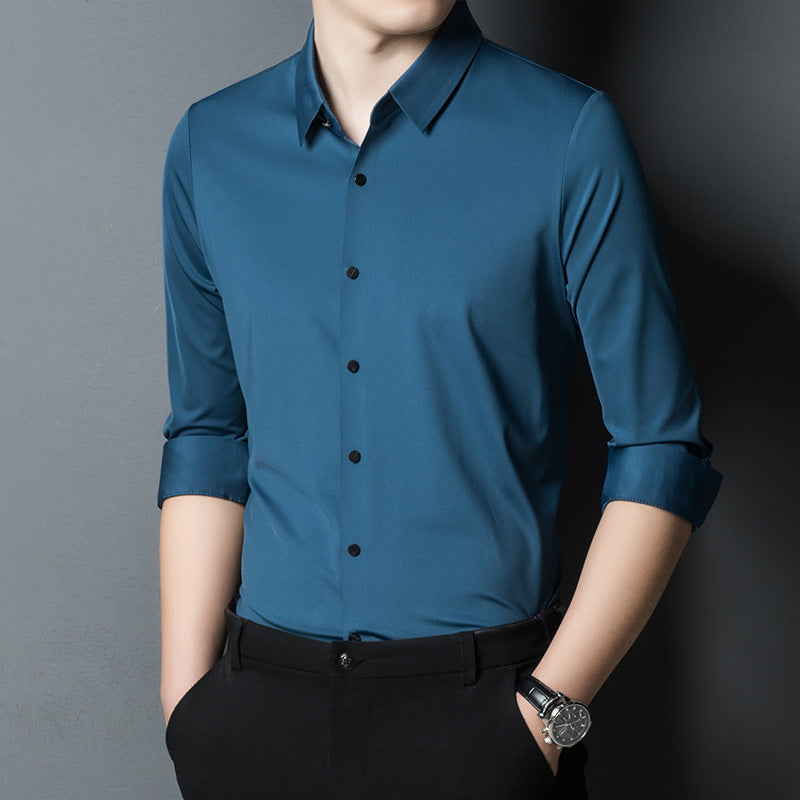Herren Hemd Elegant Langarm Moderner Schnitt