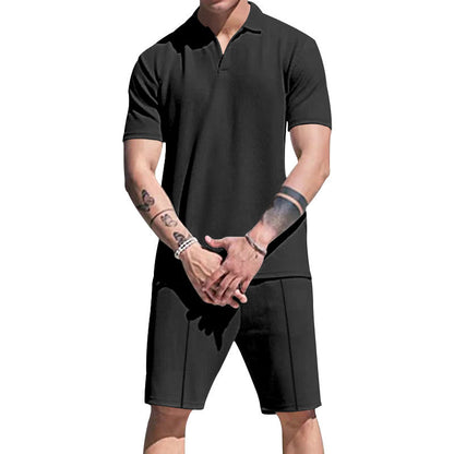 Herren Sportset Kurzarm Poloshirt und Shorts atmungsaktiv