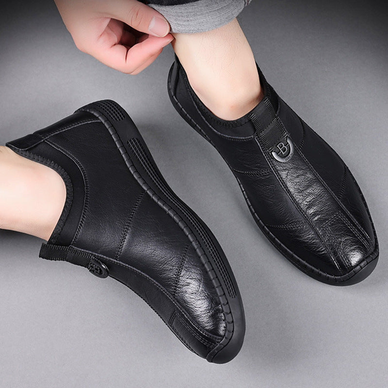 Damen Leder Slipper Bequem Elastisch Mit Weichem Innenfutter
