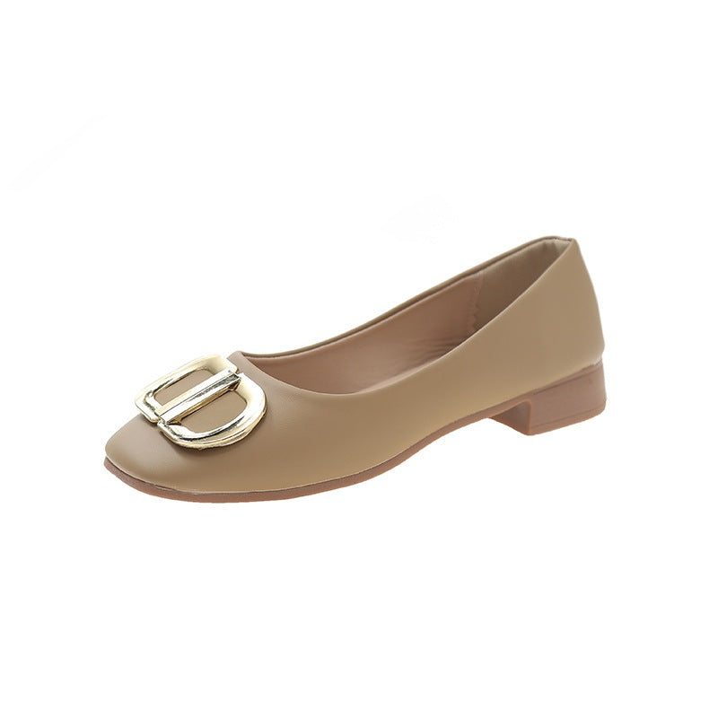 Damen Ballerinas Elegante Schnalle Schuhe Schwarze Mode