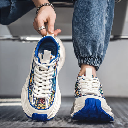 Damen Sneaker Ethno Stil Bequem Dämpfende Sohle