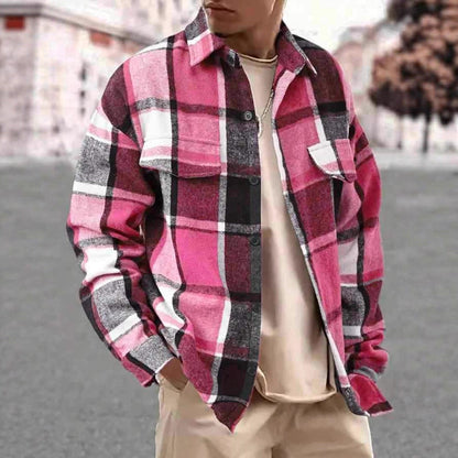 Herren Flanellhemd Modern Warm Bequem