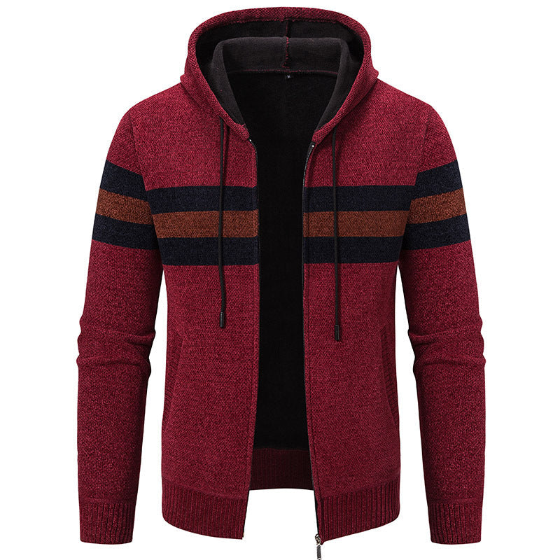 Herren Kapuzenjacke Modisch Strukturiert Elegant